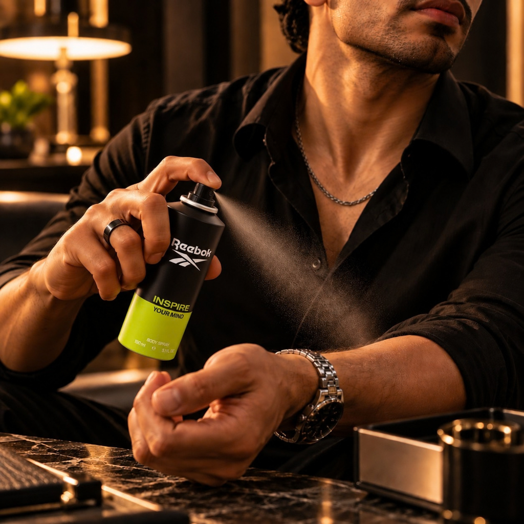 Reebok Inspire Your Mind Deodorant Body Spray for Men (150 ml / 5.1 Fl. Oz.) – Long-Lasting Refreshing Fragrance | Daily & Gym Wear Body Spray