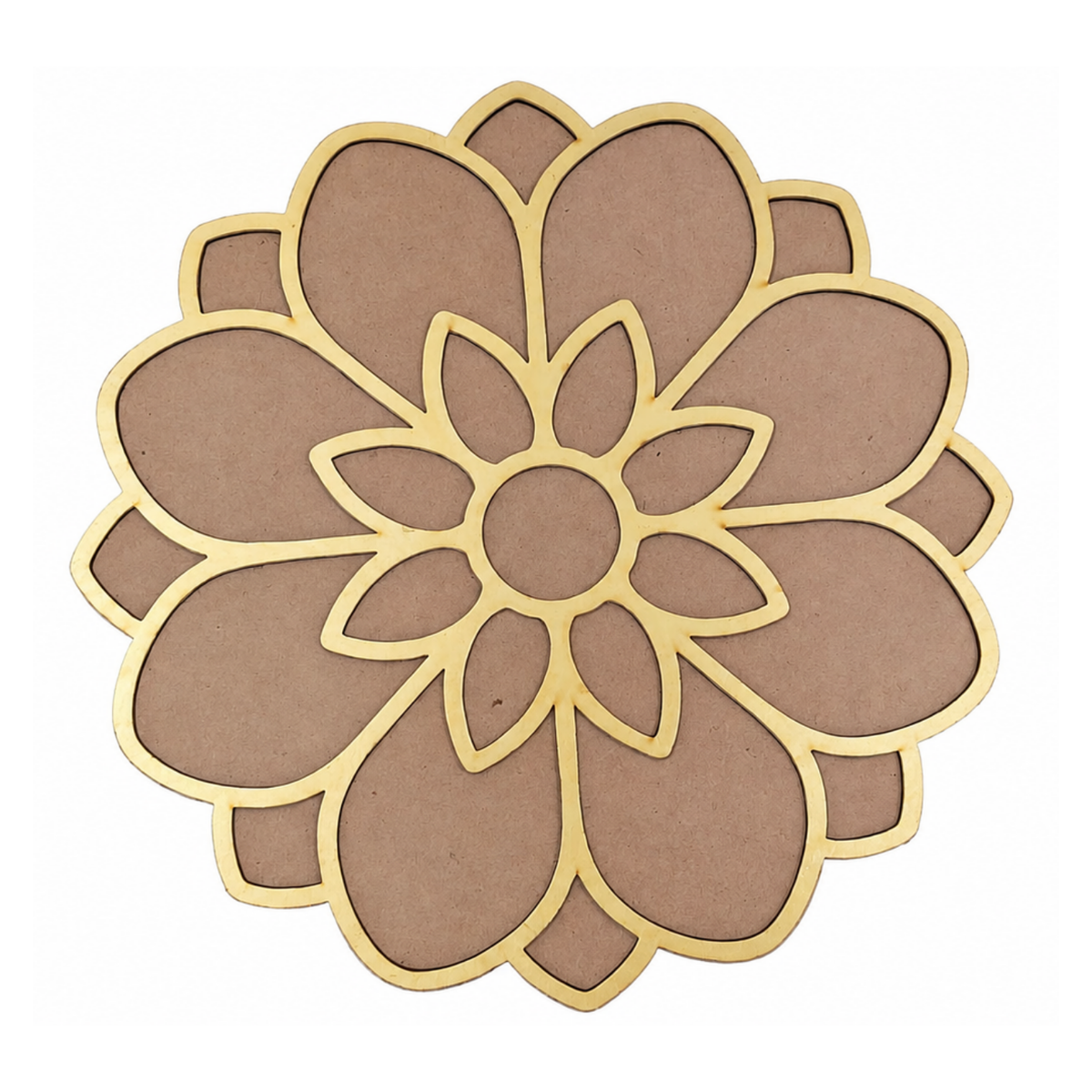 DIY Flower Rangoli Stencil – 30 cm Reusable Wooden MDF Floral Template for Floor & Table Decor | Easy Paintable Festive Art Accent for Diwali, Parties & Home Decoration