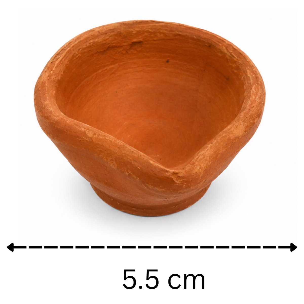 Handmade Natural Clay Diyas (Pack of 12) – 5.5 cm Eco-Friendly Terracotta Oil Lamps for Diwali, Pooja & Home Decor