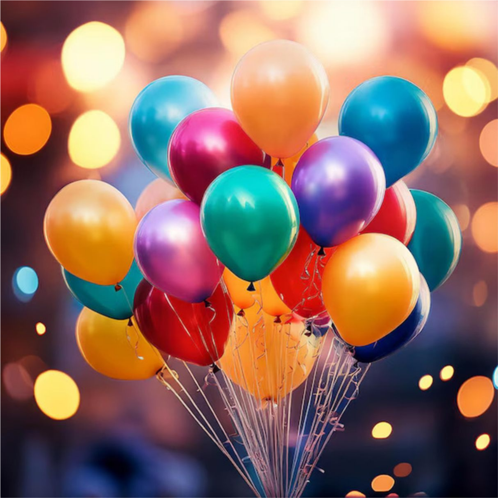 Metallic Balloons (Multicolor) 50 Pcs