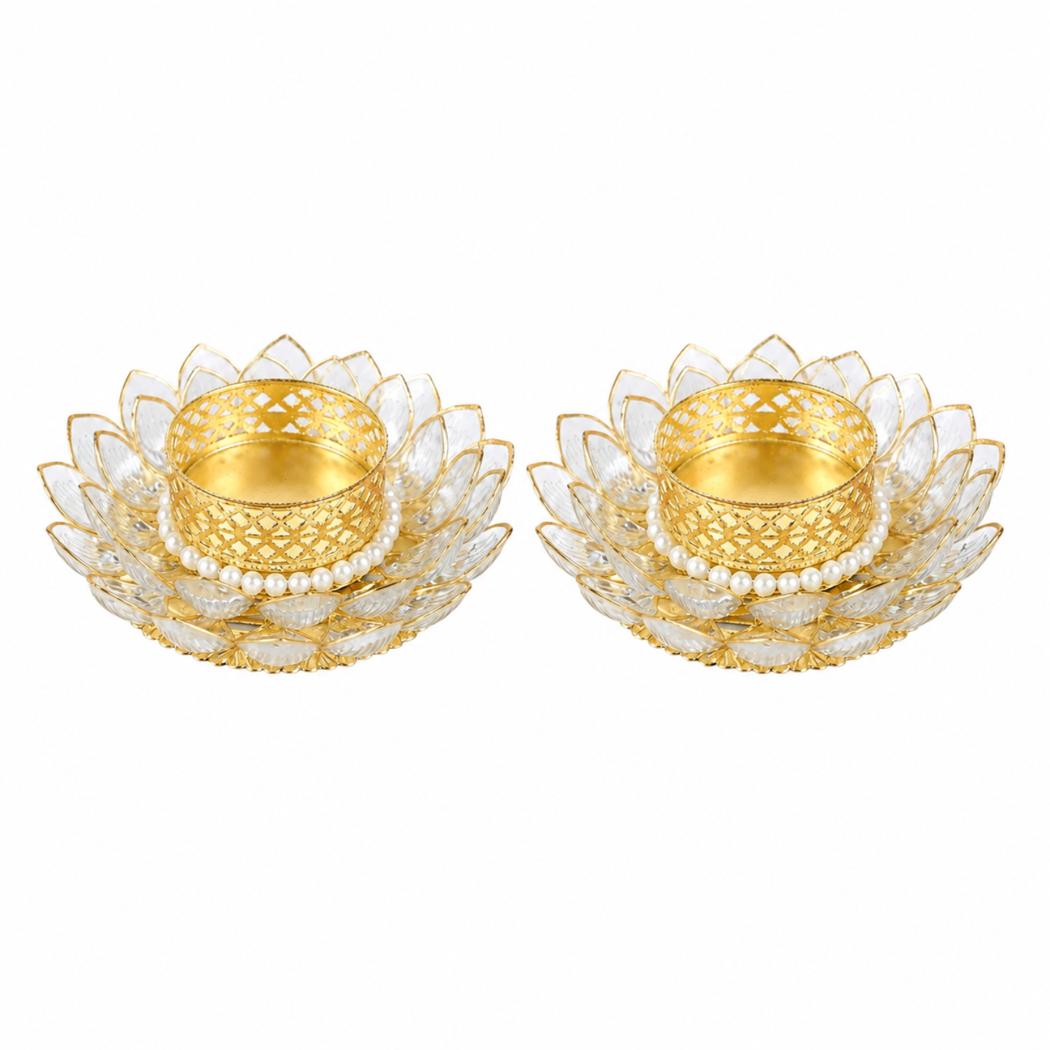 White Lotus T-light Holder 1