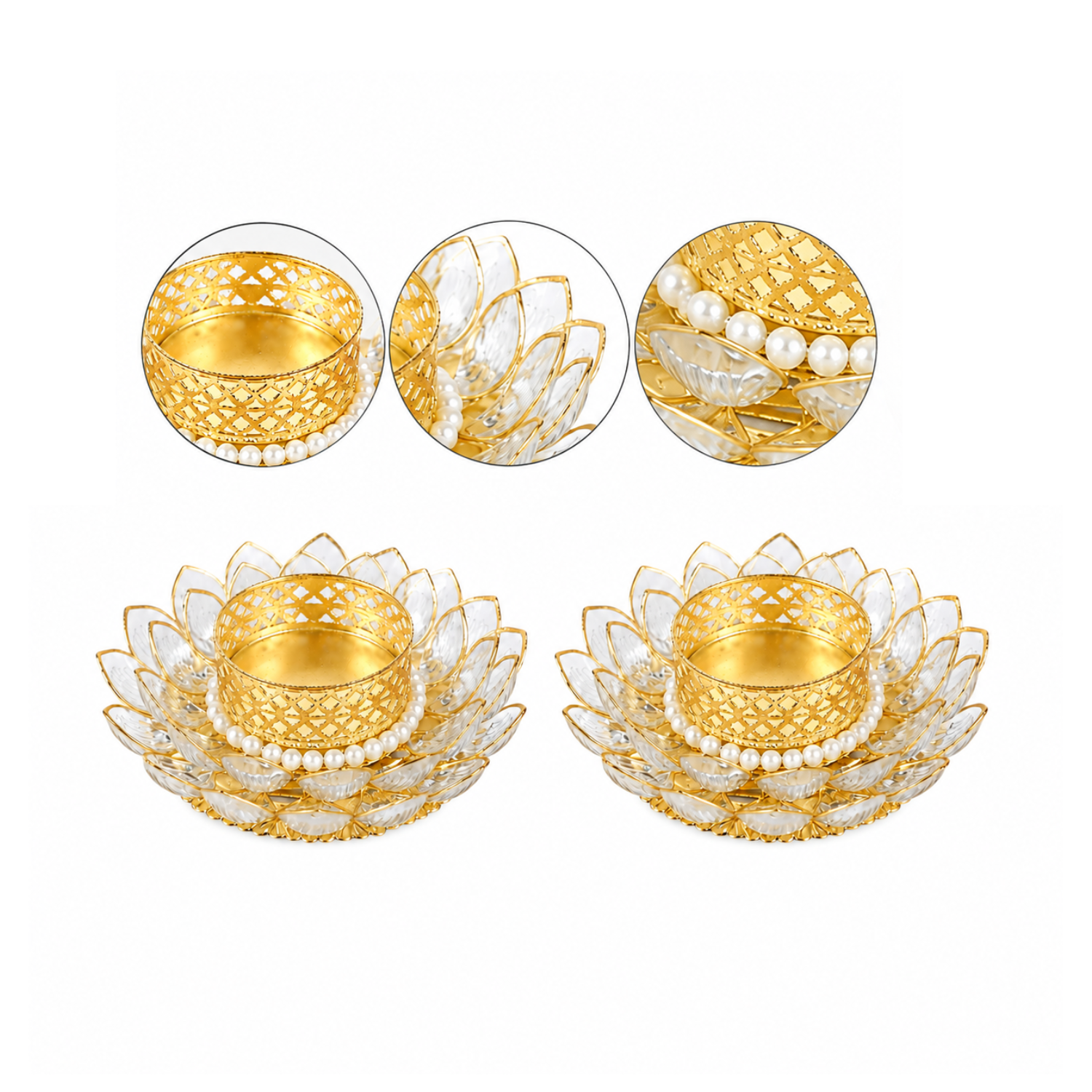 White Lotus T-light Holder 3