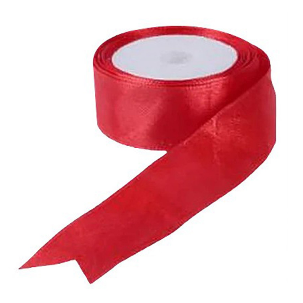 Vibrant Red Double-Faced Satin Ribbon Spool - Ideal for Bow Making and Party Decor 7