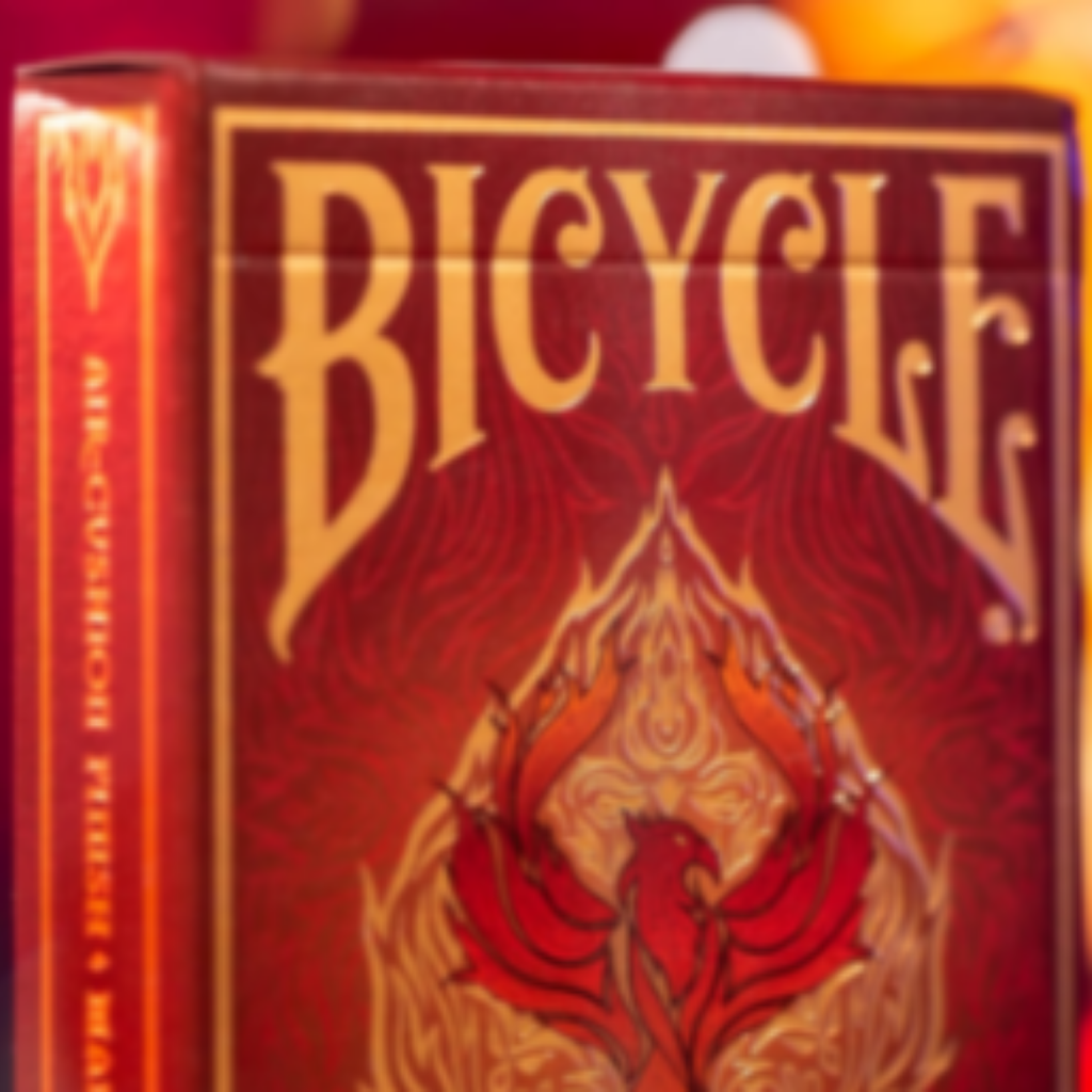 Bicycle Fyrebird Custom Playing Cards - Rare Mythical Bird Design - High-Quality Gold Foil Style Deck for Card Collectors 3