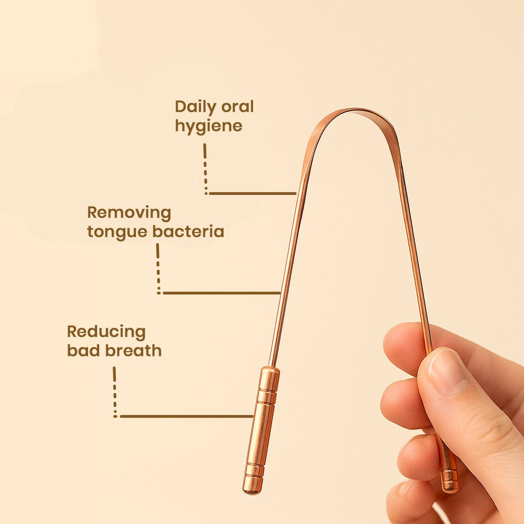 Stainless Steel Tongue Scraper - Eco-Friendly Metal Tongue Cleaner for Bad Breath, Oral Hygiene & Bacteria Removal - Durable & Easy to Clean Design Pack of 2