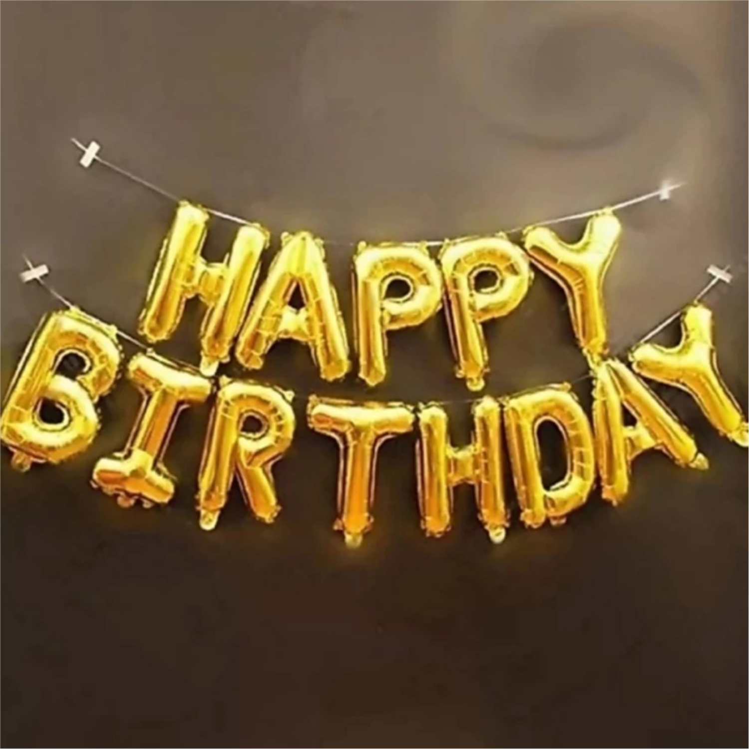 Happy Birthday Golden Foil Balloons Letter Banner Set - 16-Inch Self-Inflating Mylar Letters for Party Decorations 1