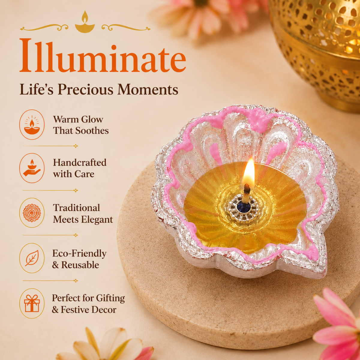 Handcrafted Designer Clay Diyas for Diwali (Set of 12, 6cm) – Colorful Eco-Friendly Decorative Oil Lamps