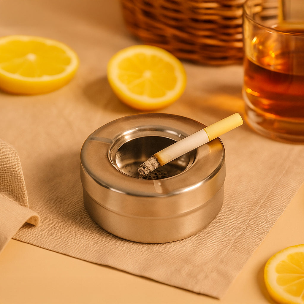 Ashtray Close Stainless Steel 1p