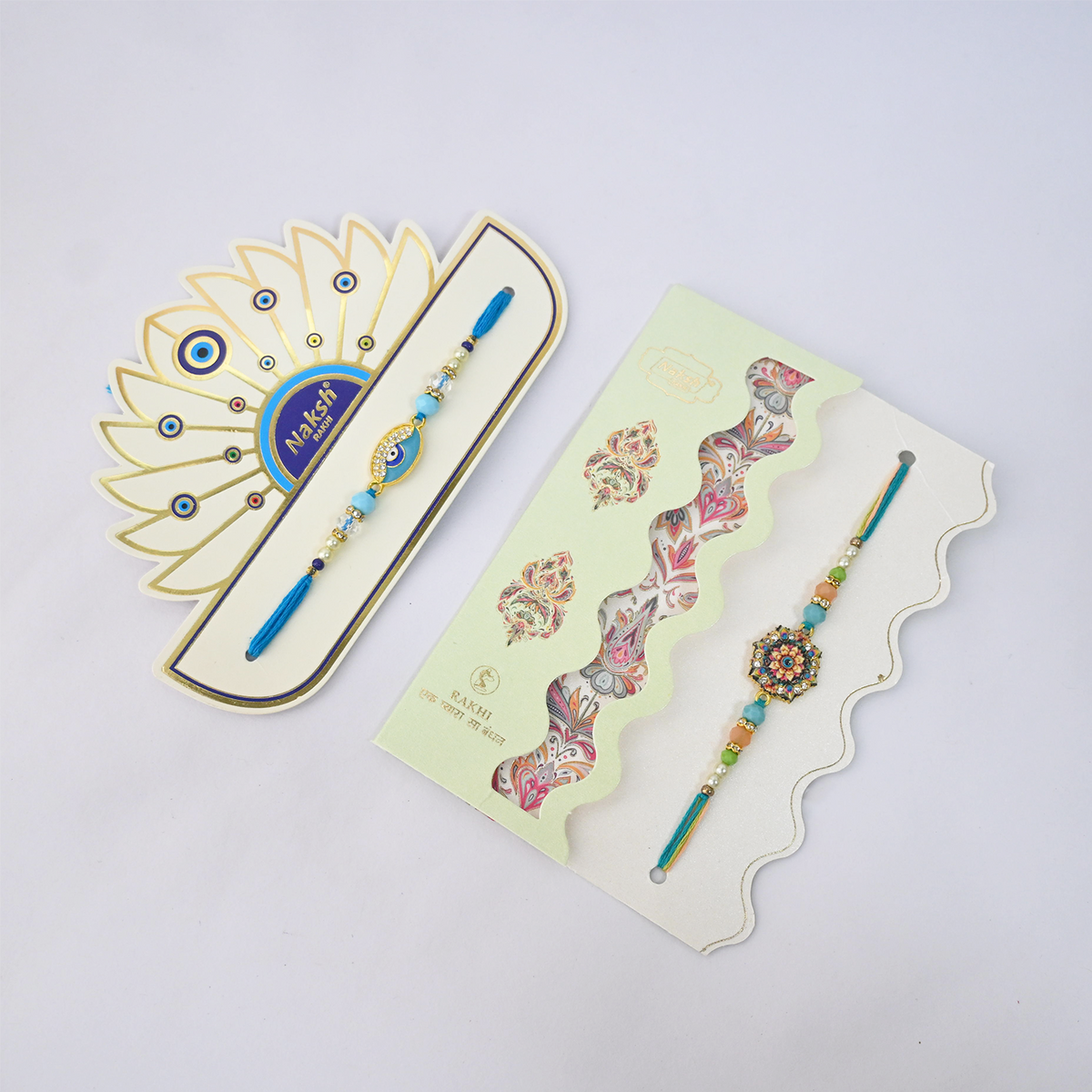2 Pcs Assorted Multi-Pack Brother Rakhi Set | Budget-Friendly Traditional Sacred Thread Rakhi Combo