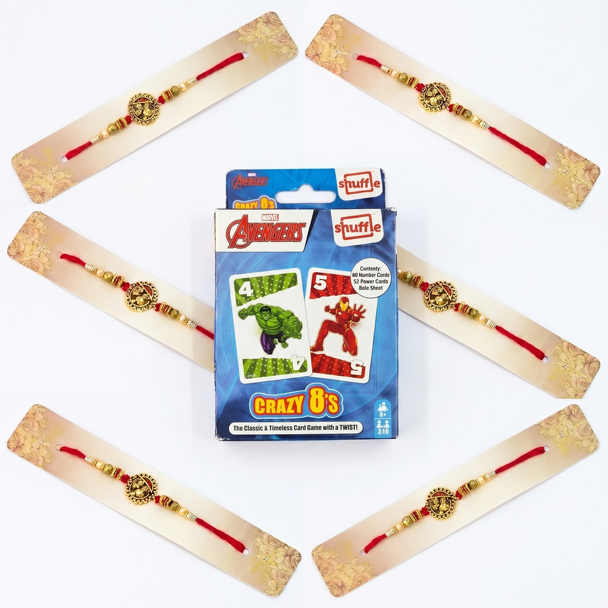 Card Game & Rakhi Combo Set for Kids – Festive Gift Hamper