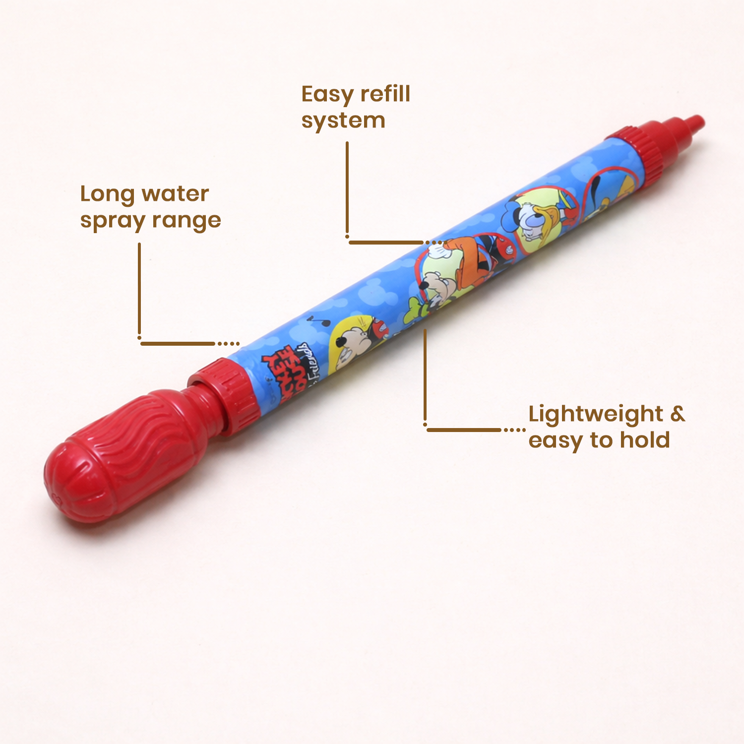 Holi Water Pichkari for Kids – 42 cm Lightweight Easy Refill Water Gun Toy