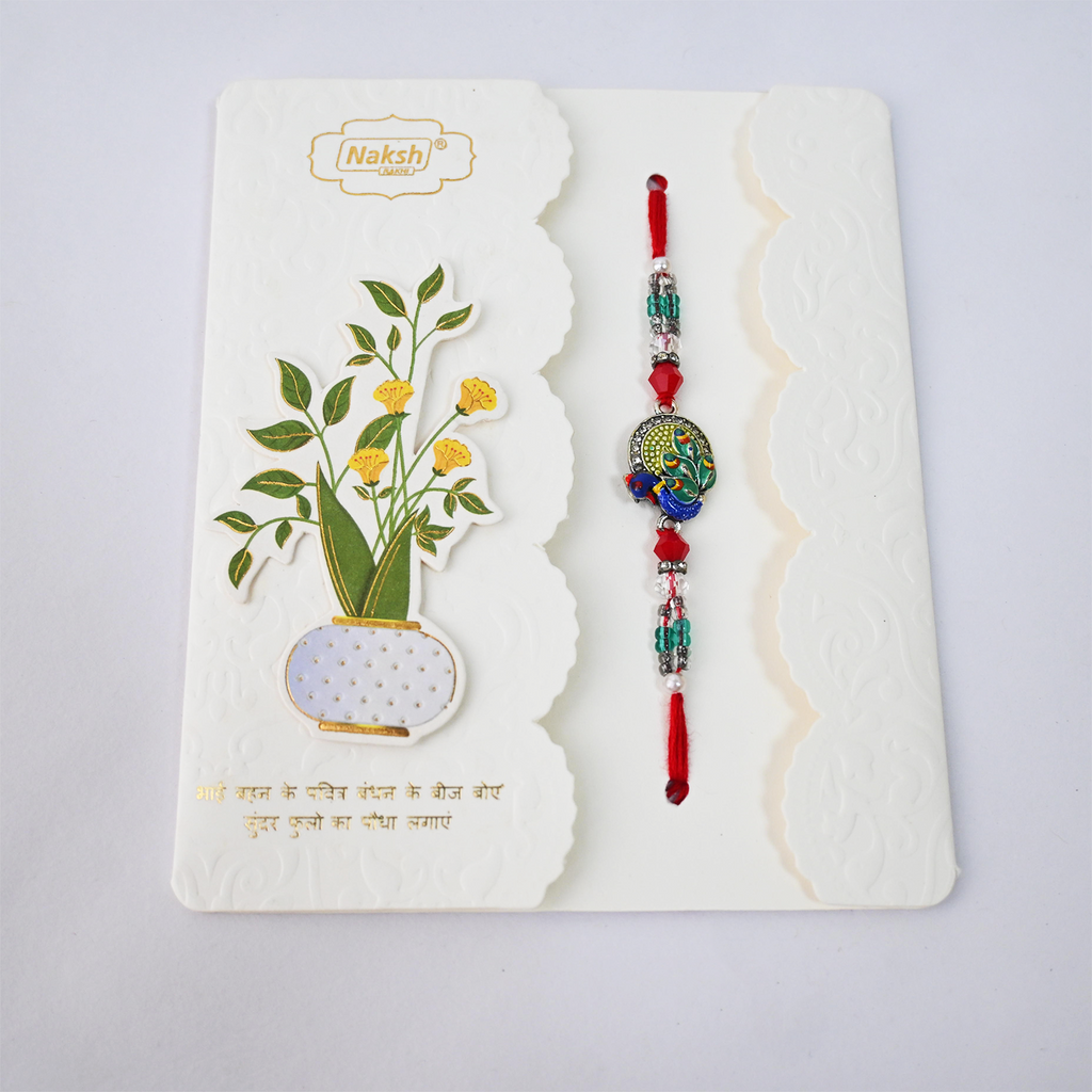 Rakhi Value Pack, Beaded Designer Bracelet, Evil Eye Theme, Double Gifting Option, Combo Set