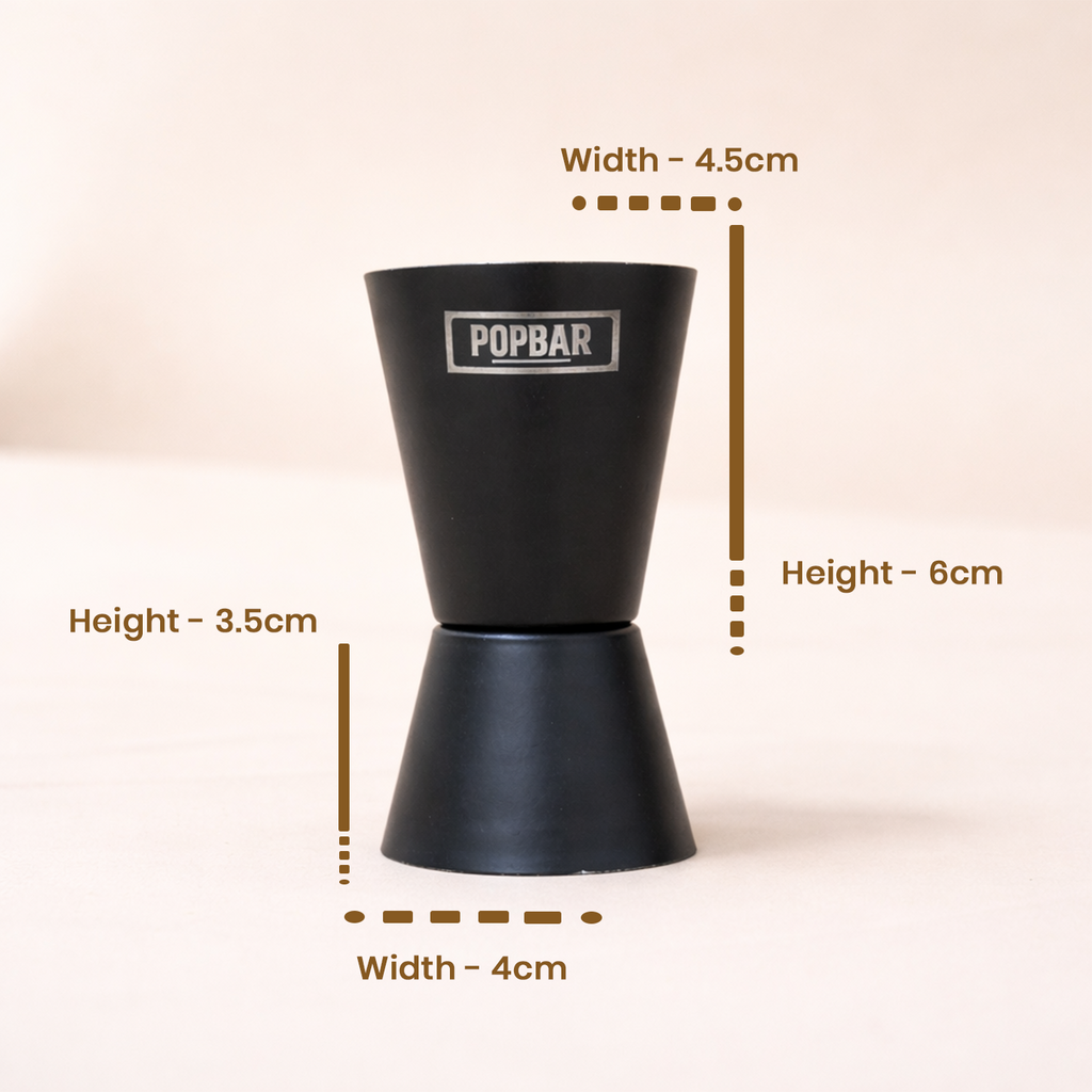 POPBAR Matte Black Dual Cocktail Jigger | Professional Peg Maker 5