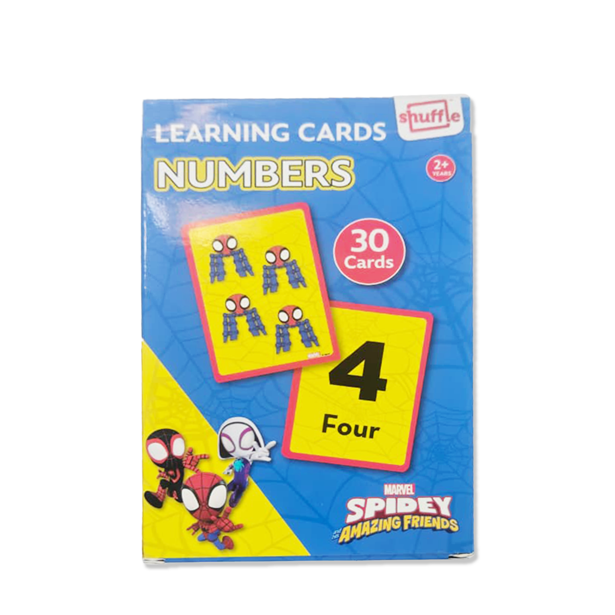 Marvel Spidey & His Amazing Friends Numbers Educational Learning Flash Cards by Shuffle (30 Cards, Ages 2+)