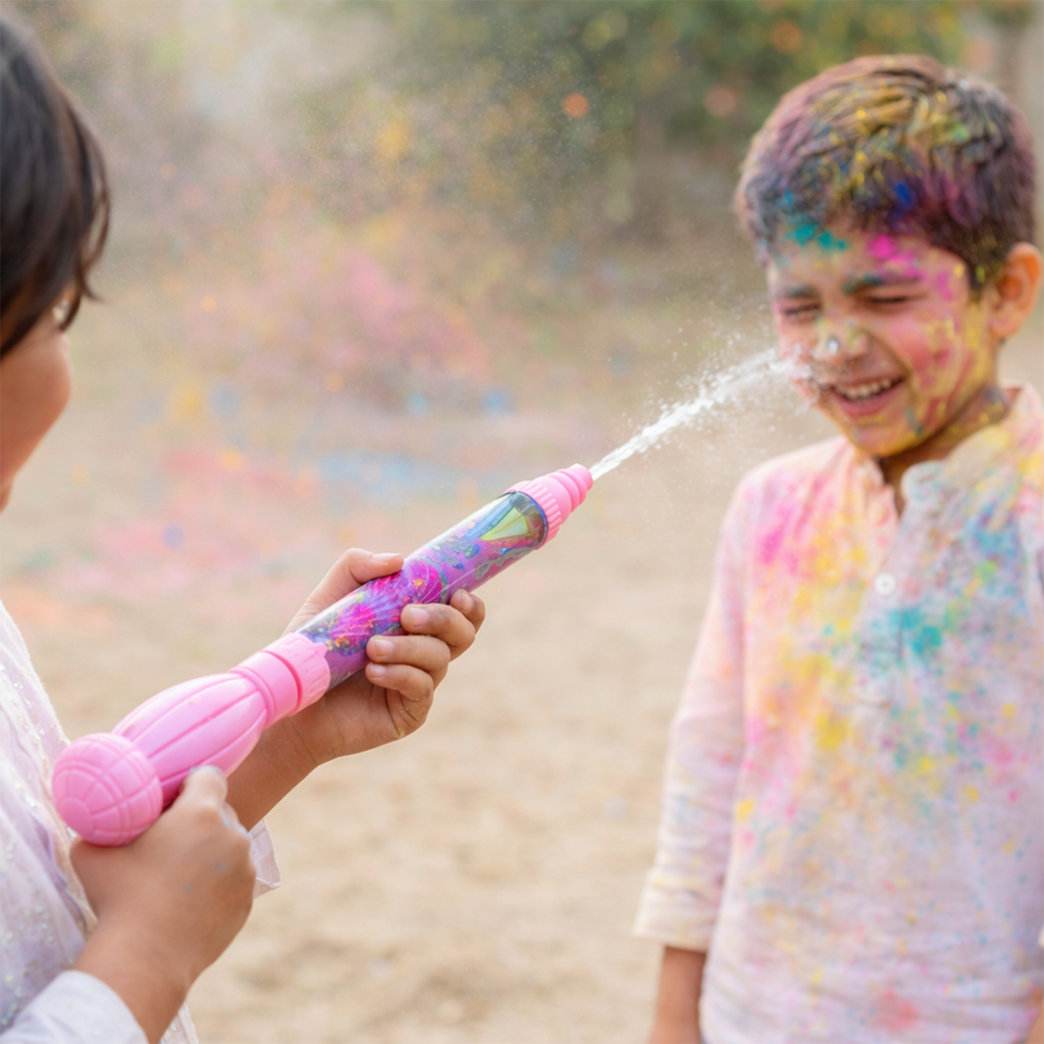 Kids Holi Water Pichkari 42 cm | Lightweight Easy-Grip Water Spray Toy for Children