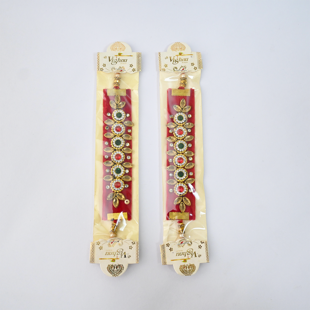 Designer Rakhi Set for Brother - Traditional Handmade Rakhi Combo with Festive Packaging for Raksha Bandhan – Premium Beads, Stone Work, and Ethnic Rakhis