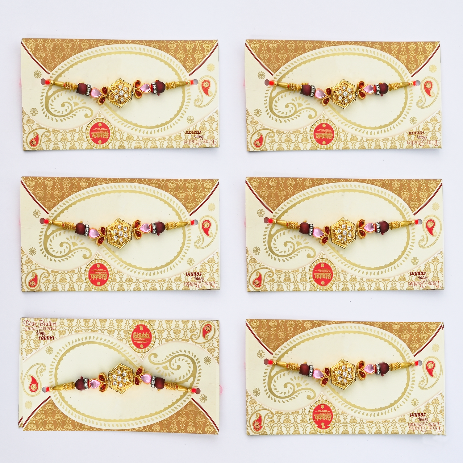 Kids Rakhi Special: 6 Designer Rakhi Threads with Crazy 8's Card Game