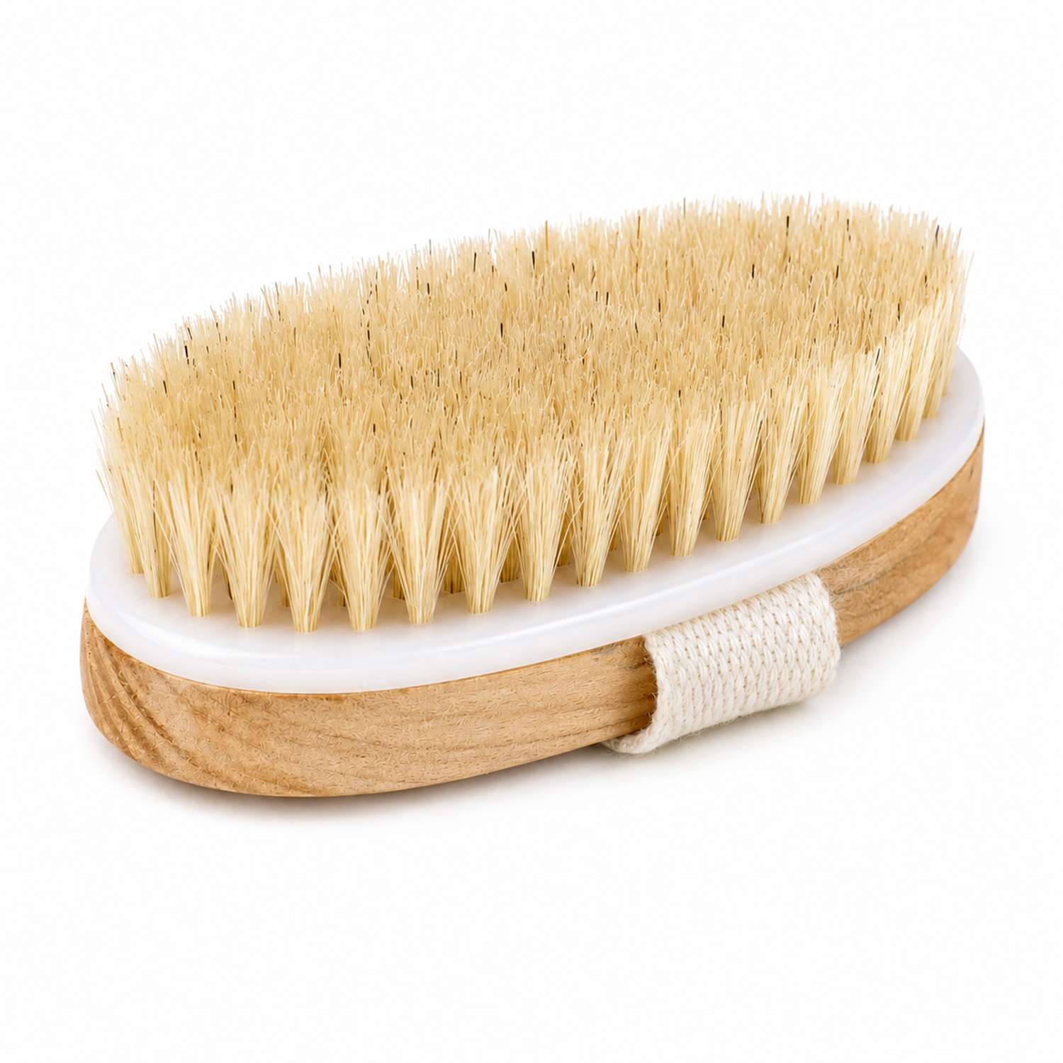 Natural Boar Bristle Dry Body Brush – Wooden Exfoliating Bath Brush with Hand Strap for Wet or Dry Brushing, Skin Exfoliation, and Cellulite Reduction (Pack of 2)