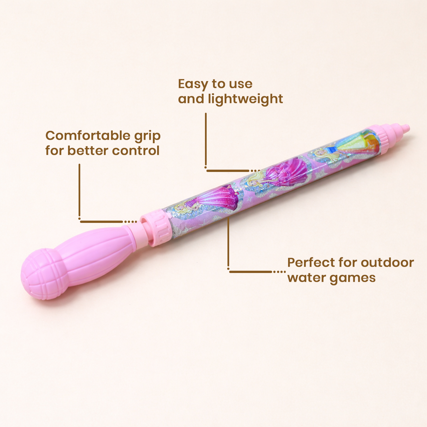 Kids Holi Water Pichkari 42 cm | Lightweight Easy-Grip Water Spray Toy for Children