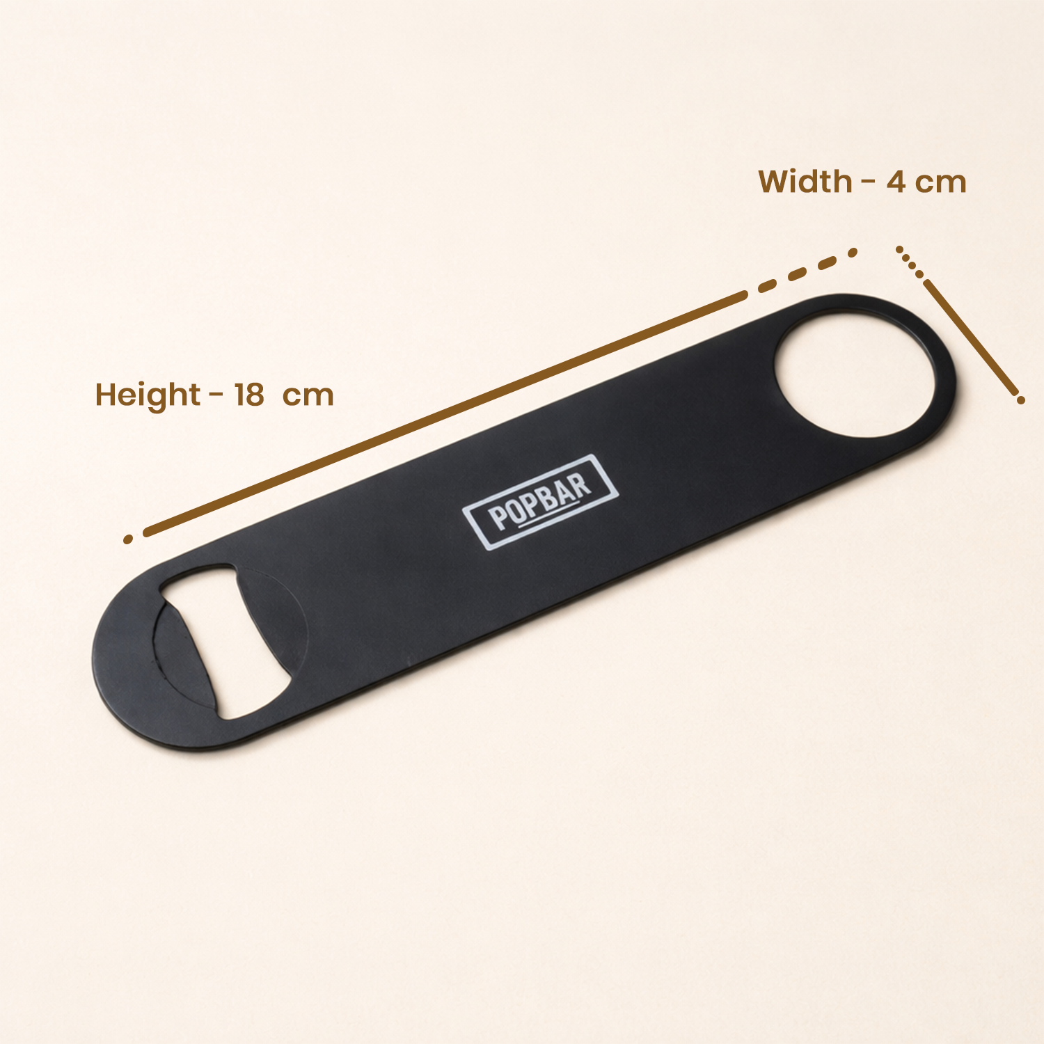 Professional Speed Bottle Opener - Matte Black Lightweight Design | POPBAR 9