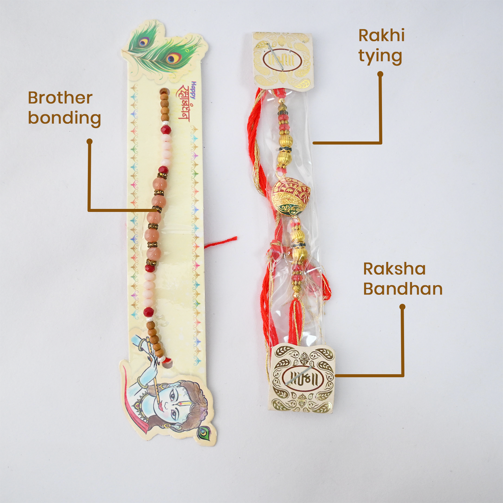 Premium Peacock Rakhi Combo Pack of 6 | Stylish Traditional Rakhi Set for Brothers