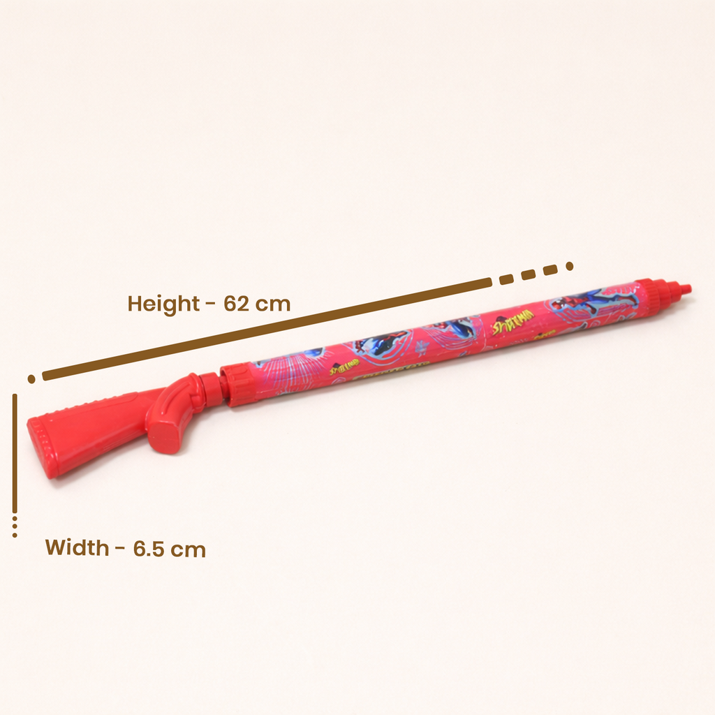 Holi Spiderman Water Gun Pichkari for Kids – 62 cm Long Range, Lightweight & Easy Refill Water Toy