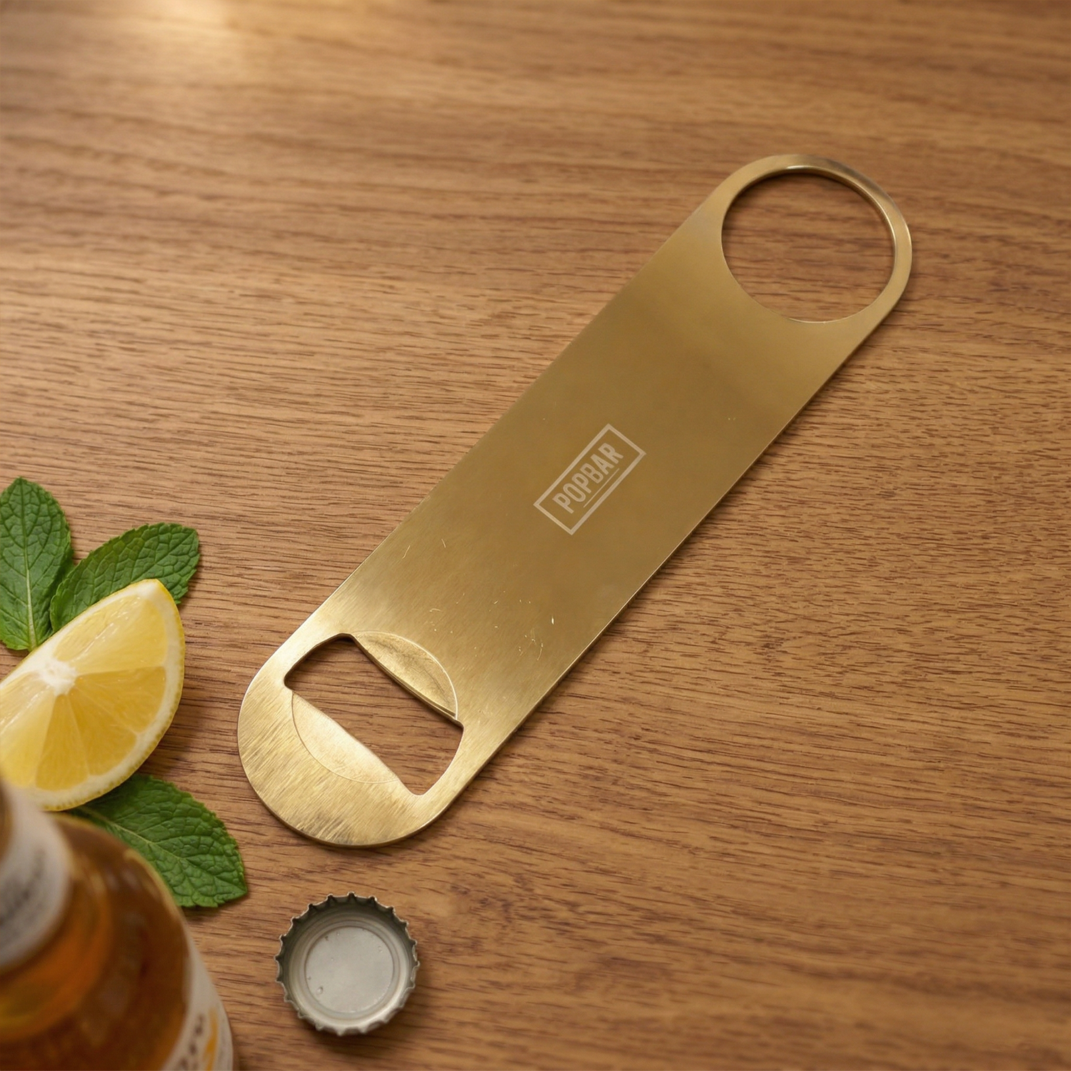 POPBAR Gold Bottle Opener | Slim 18cm Professional Speed Opener 4