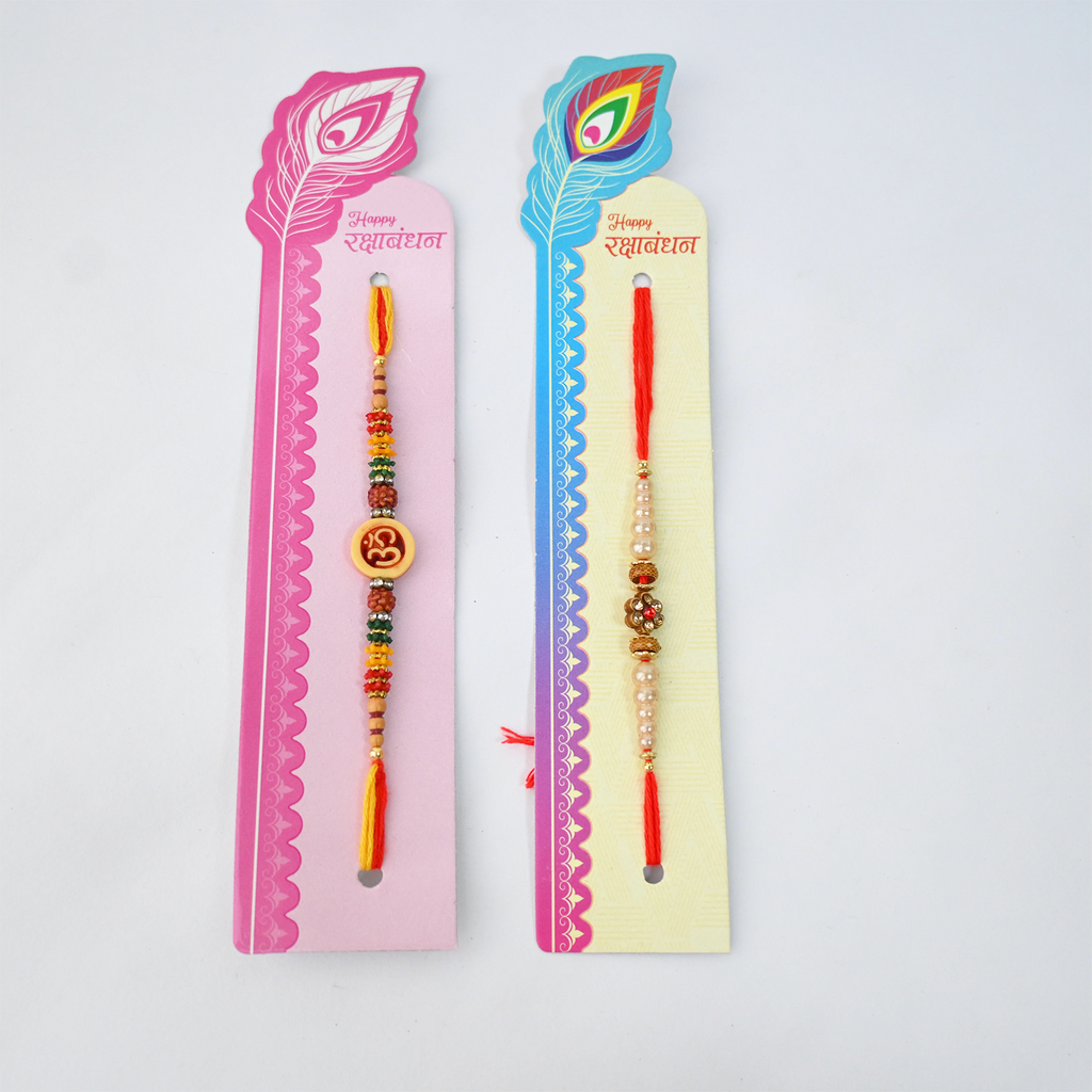 Premium Peacock Rakhi Combo Pack of 6 | Stylish Traditional Rakhi Set for Brothers