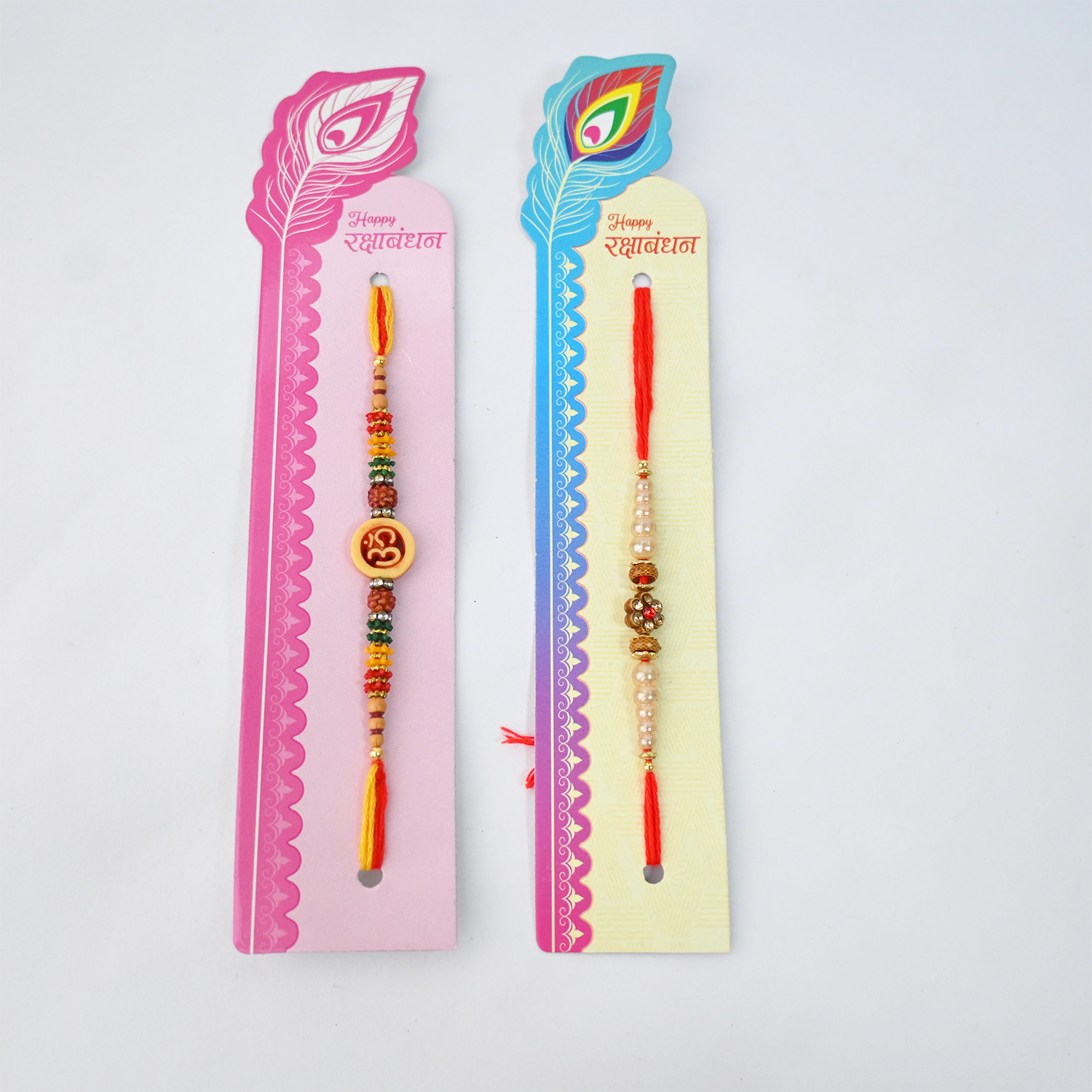 Premium Peacock Rakhi Combo Pack of 6 | Stylish Traditional Rakhi Set for Brothers