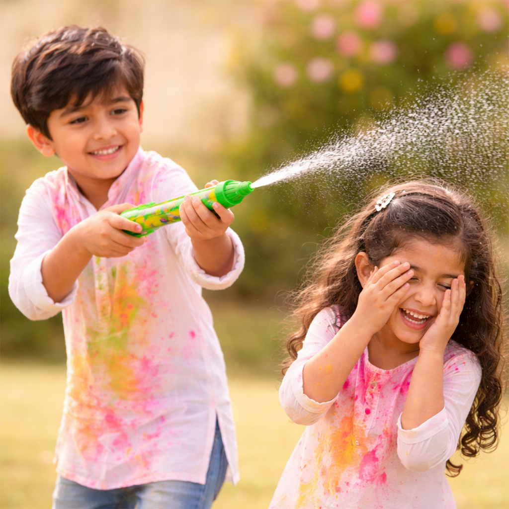 Kids Holi Pichkari Water Gun – Lightweight Long Water Shooter for Holi Water Games