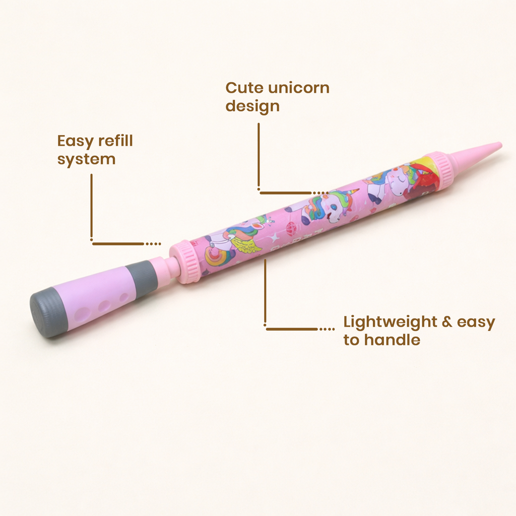Unicorn Theme Holi Pichkari Water Gun – Lightweight Plastic Water Shooter for Kids