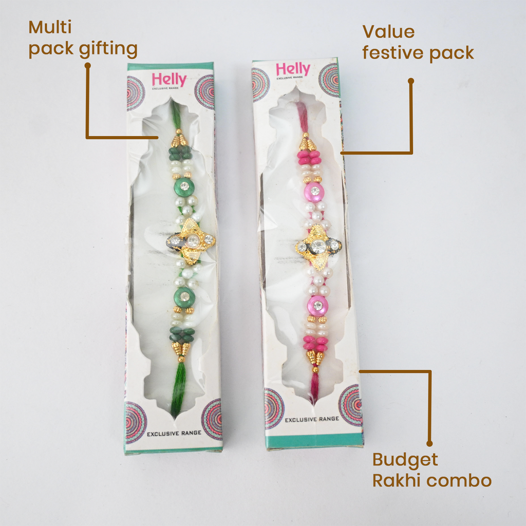 6 Pcs Assorted Designer Brother Rakhi Gift Set with Individual Box Packaging | Rakshabandhan Special