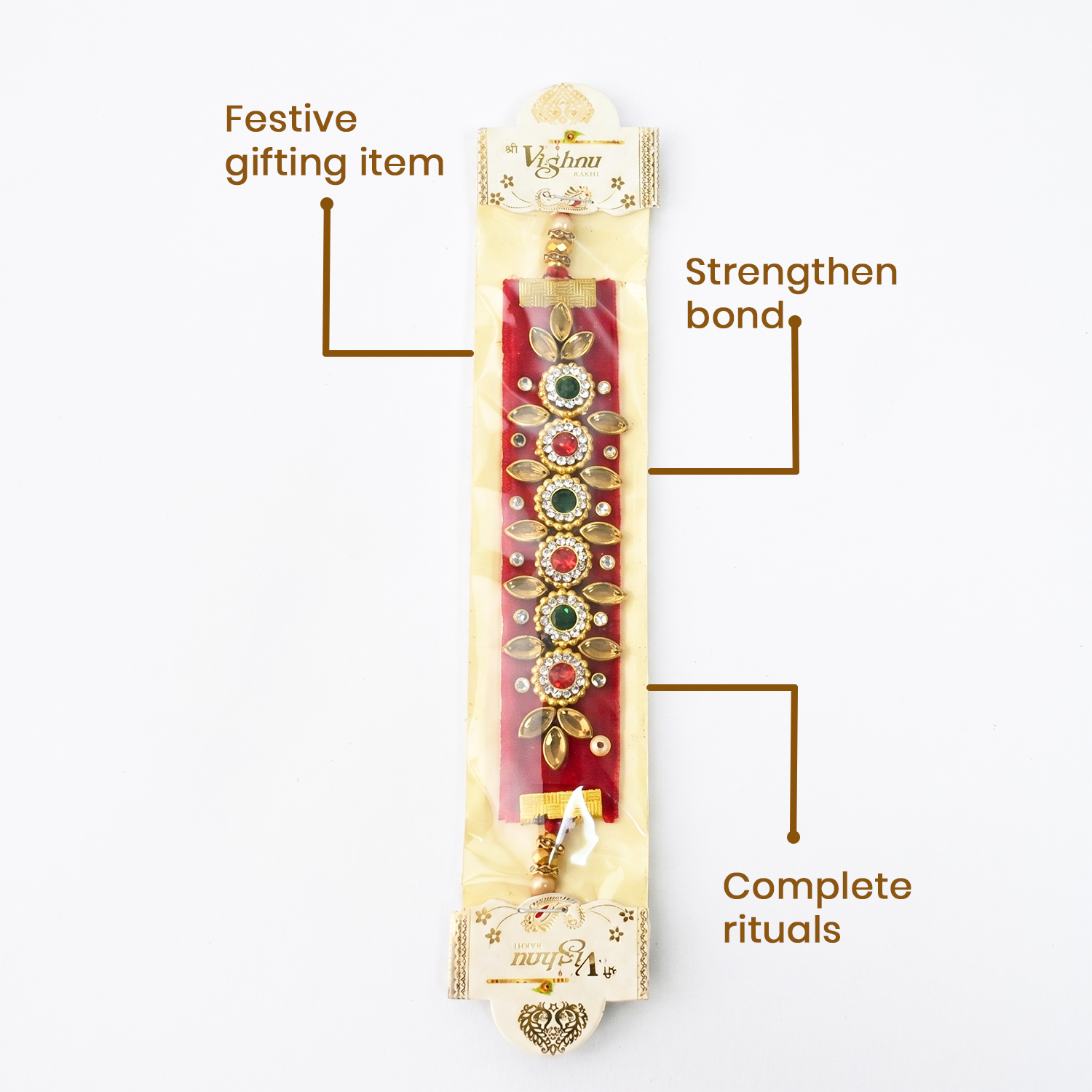 Premium Floral AD Stone Rakhi Set of 6 for Brother - Designer American Flower Bhaiya Rakhi Combo Pack