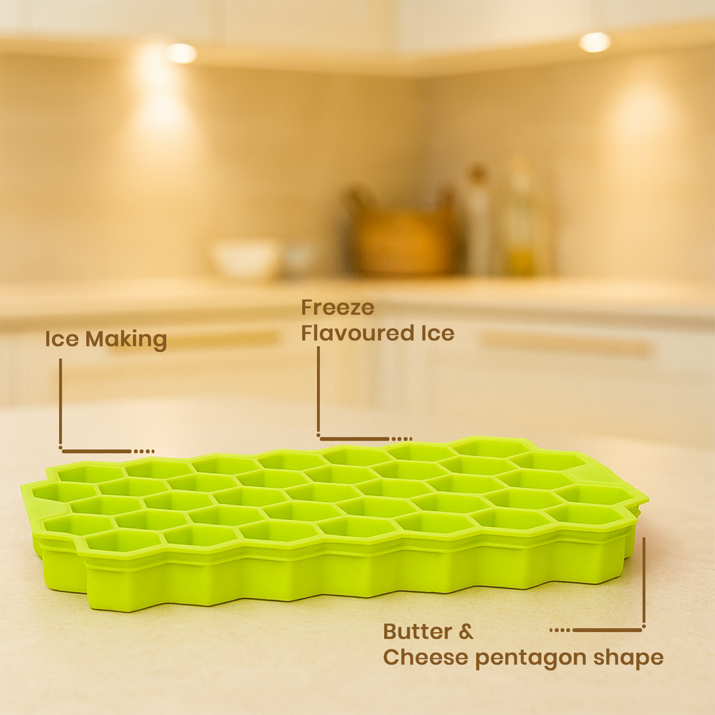 Easy-Release Hexagon Silicone Ice Tray – Mini Cube Mold