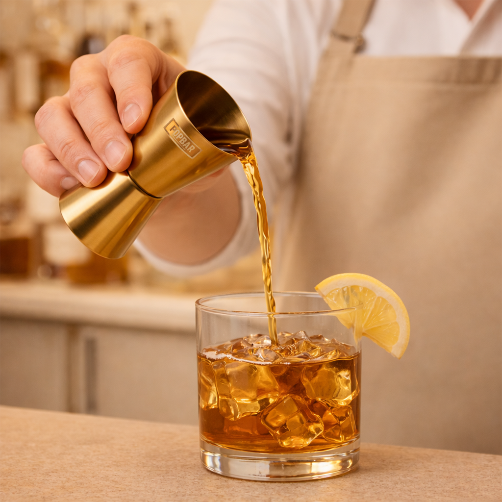 Gold Finish Peg Maker | Accurate Double-Sided Drink Measure 3