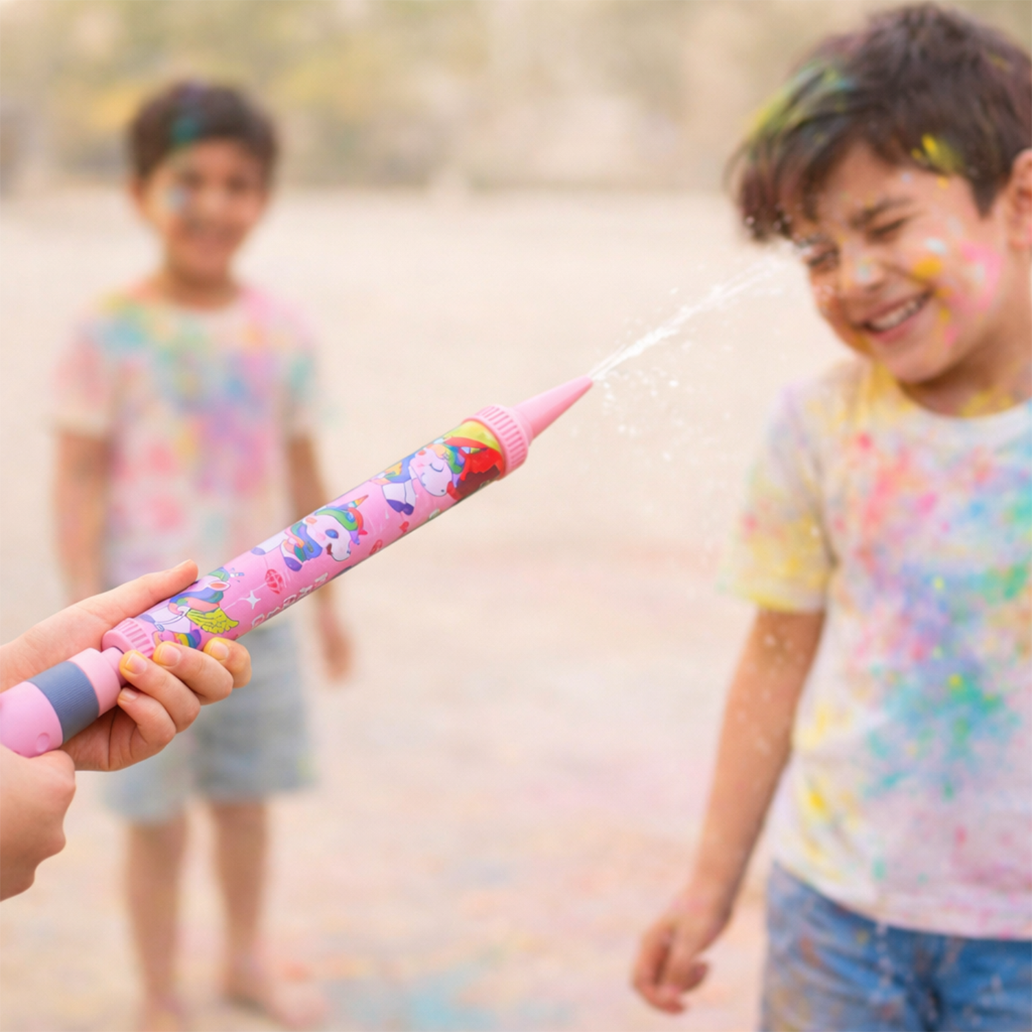 Unicorn Theme Holi Pichkari Water Gun – Lightweight Plastic Water Shooter for Kids