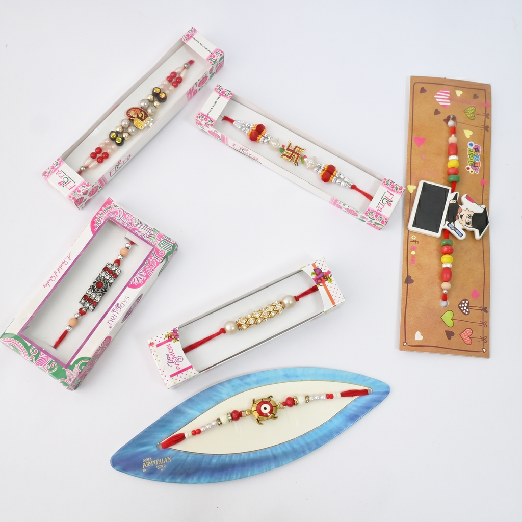 Designer Rakhi Combo Set for Brother - Traditional & Modern Raksha Bandhan Gift Pack