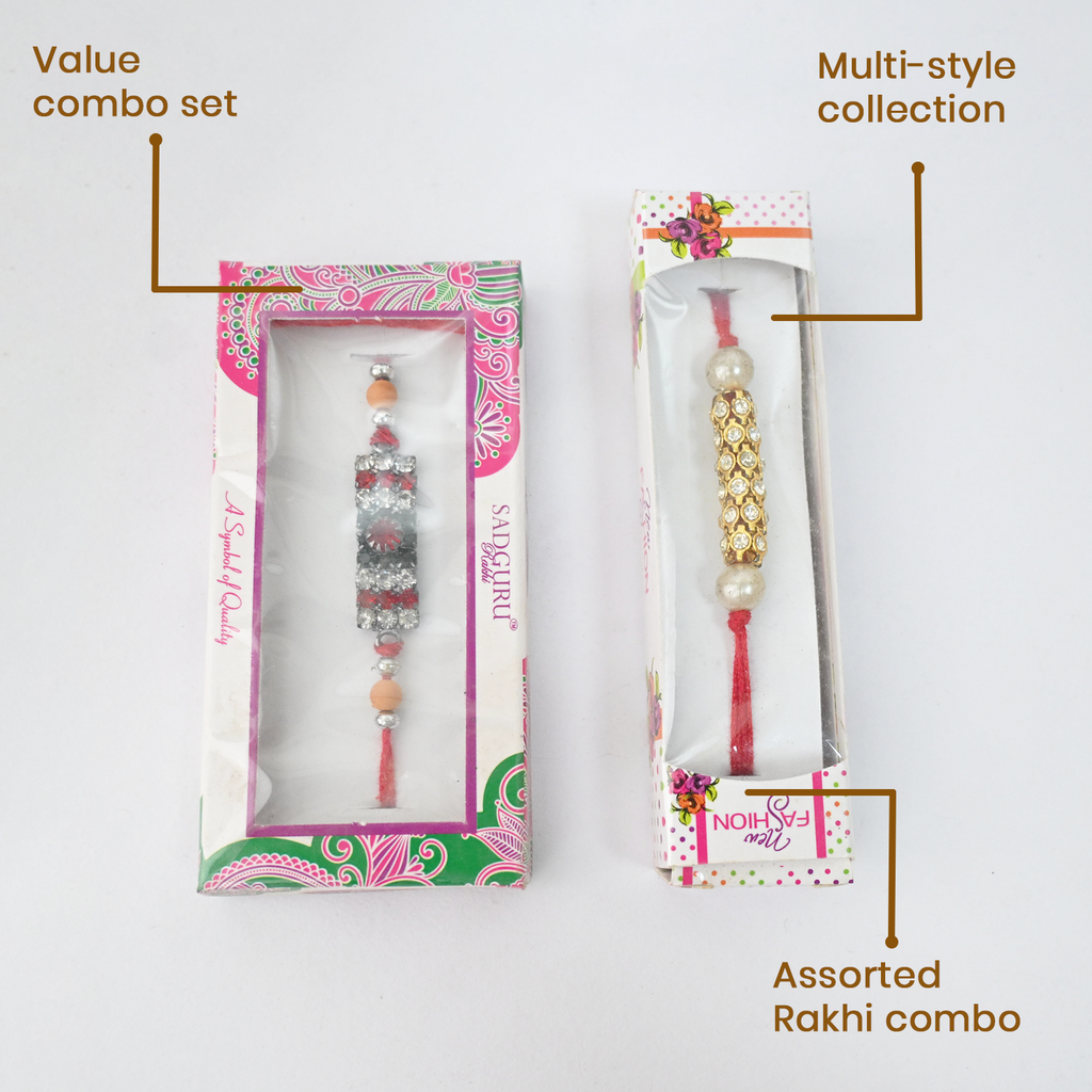 Designer Rakhi Combo Set for Brother - Traditional & Modern Raksha Bandhan Gift Pack