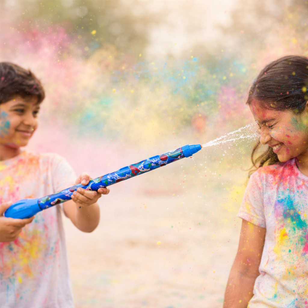 Holi Water Avengers Pichkari for Kids | 65 cm Long Lightweight Water Toy | Easy Fill & Throw Splash Water Gun for Children