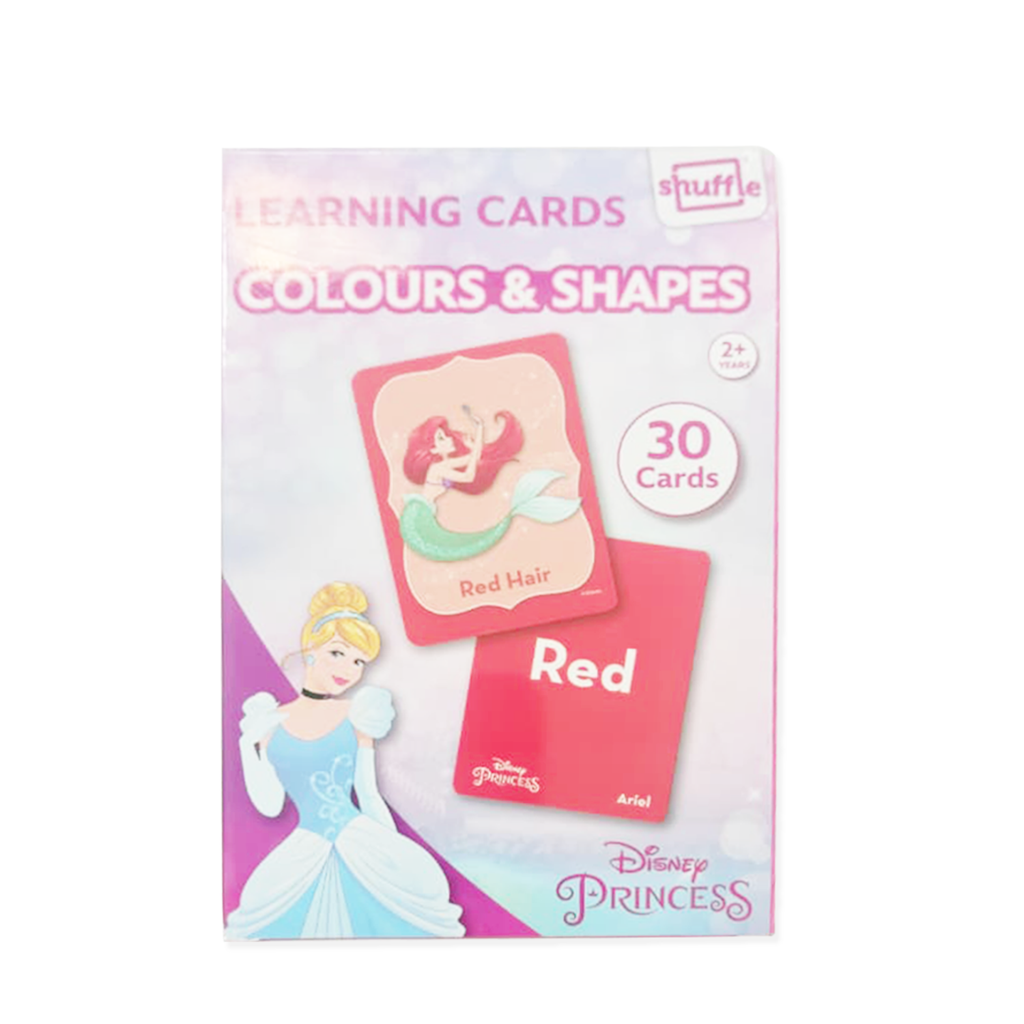 Disney Princess Colours & Shapes Educational Flash Cards for Kids (Age 2+) – 30 Learning Cards Deck