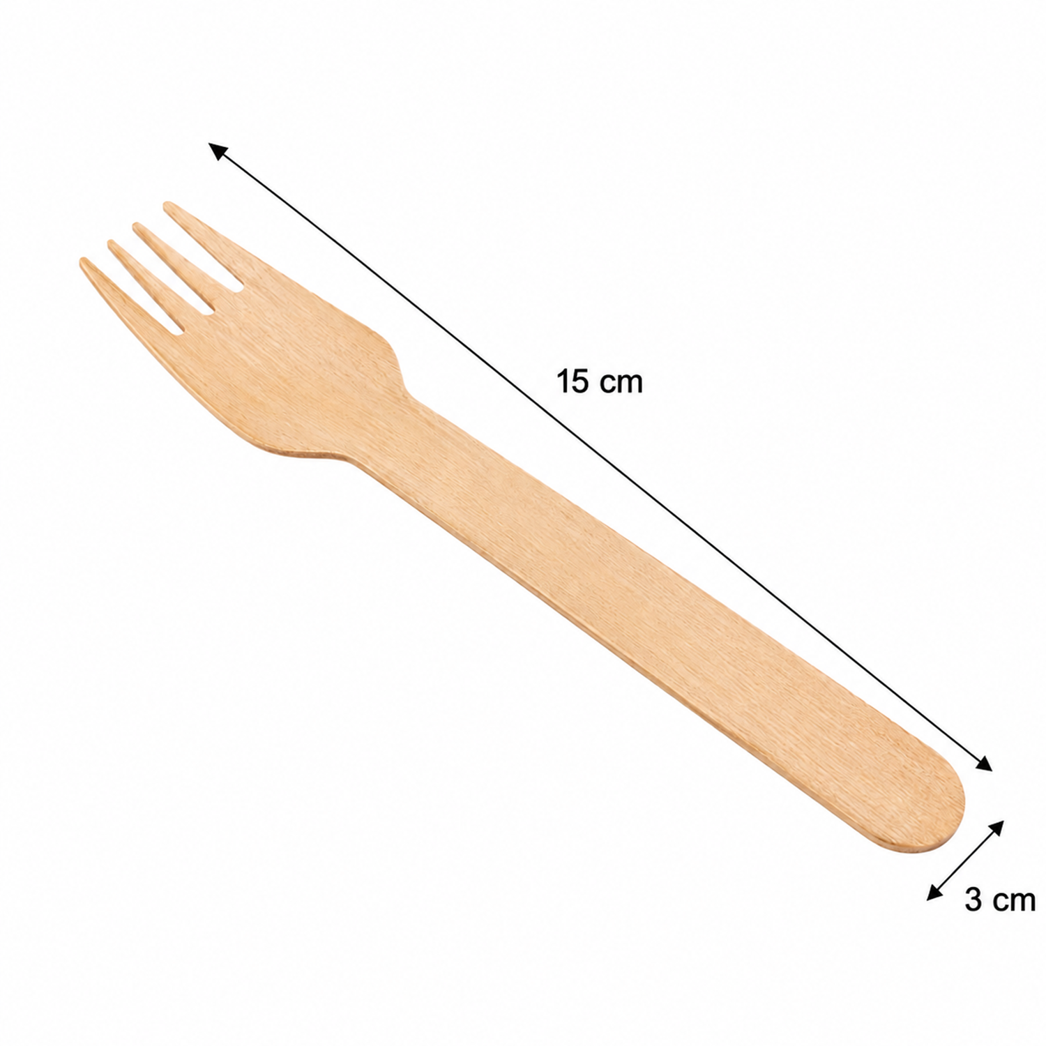Premium Disposable Wooden Forks - 15cm Eco-Friendly, Compostable & Biodegradable Cutlery for Parties, Picnics, and Catering - Pack of 50