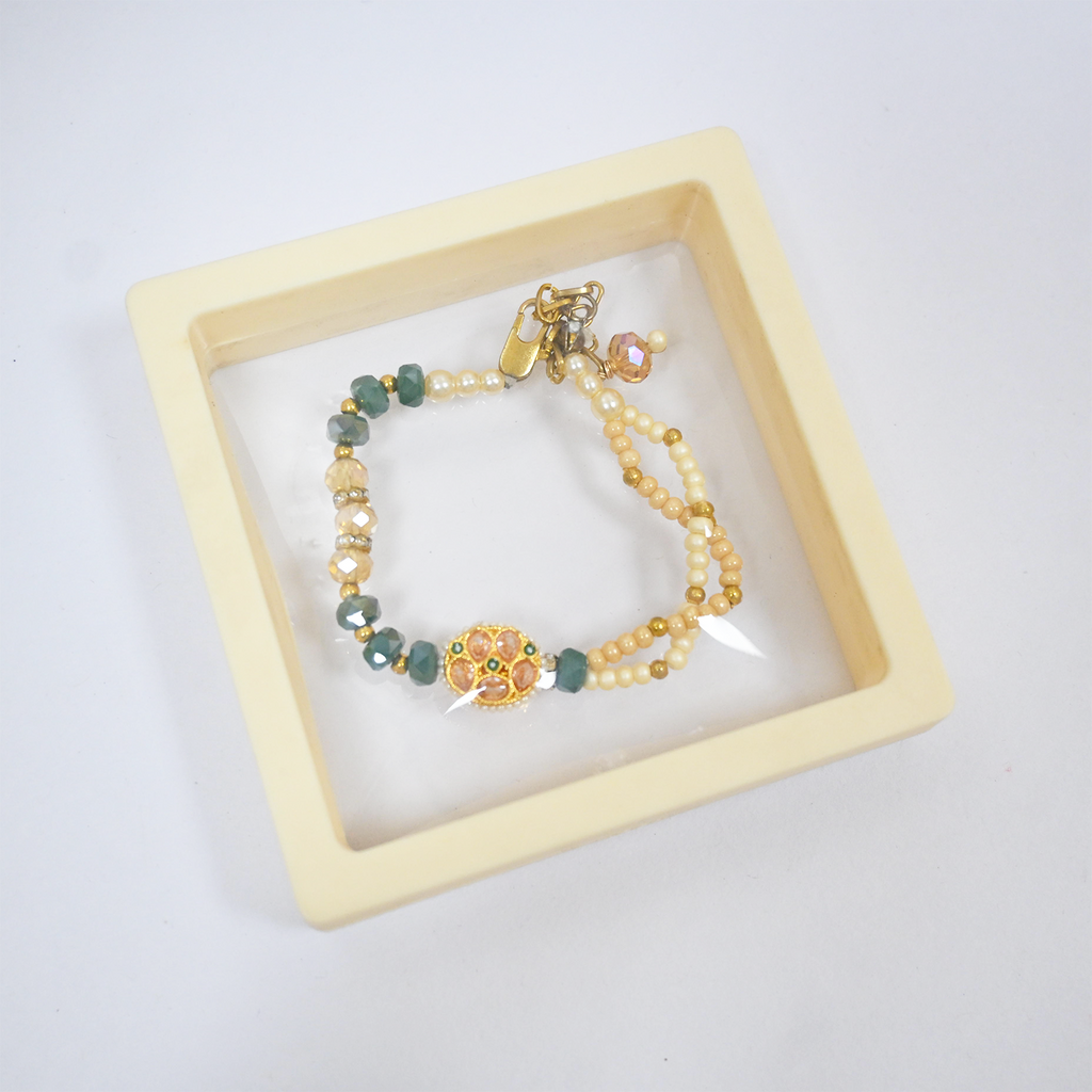 Premium Designer Rakhi Set for Brother and Bhabhi with Elegant Festive Gift Box – Handmade Luxury Pearl and Stone Beads Rakhi Combo for Raksha Bandhan