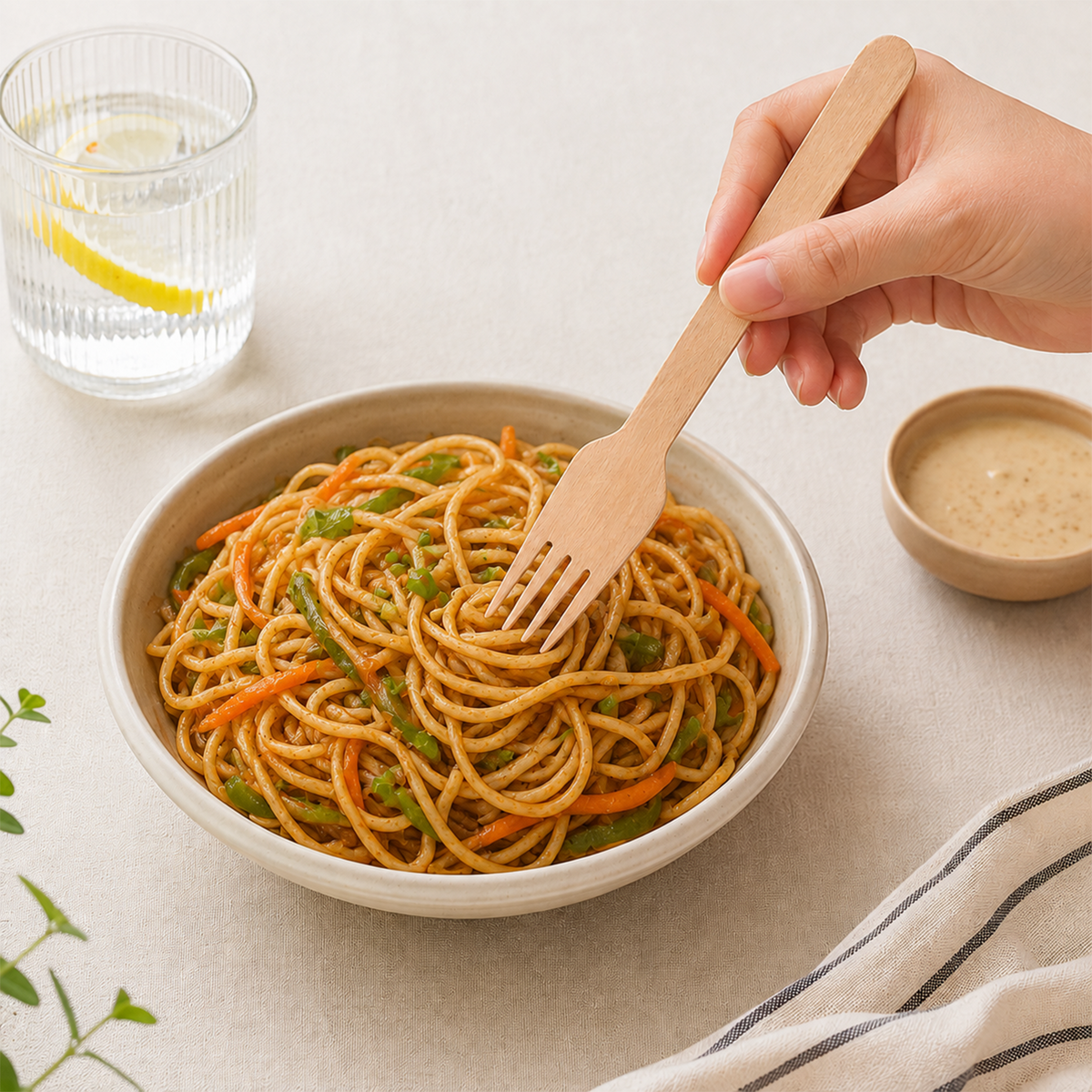 Premium Disposable Wooden Forks - 15cm Eco-Friendly, Compostable & Biodegradable Cutlery for Parties, Picnics, and Catering - Pack of 50