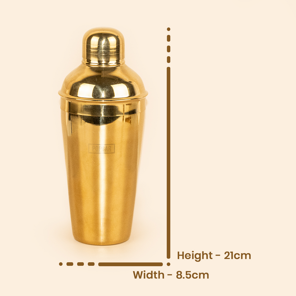 POPBAR Premium Gold Cocktail Shaker – Professional Leak-Proof Stainless Steel Martini Shaker 4