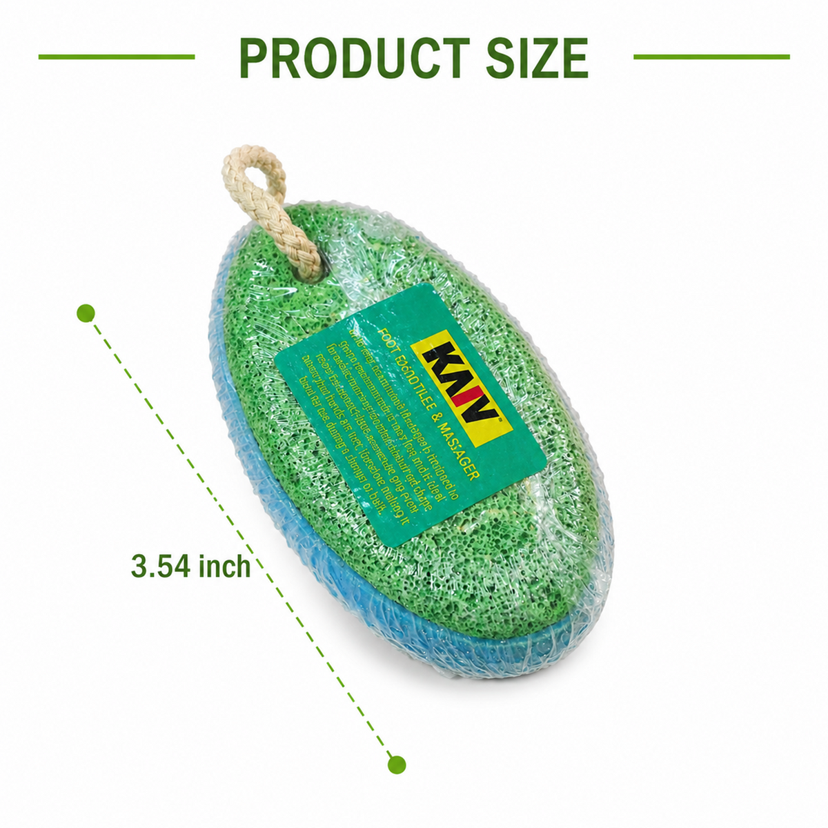 Foot Pumice Stone for Dead Skin Removal - 3.54 Inch Oval Foot Scrubber and Massager, Lightweight Exfoliating Tool for Smooth, Soft Feet, Pedicure Care for Heels and Calluses (Pack of 2)