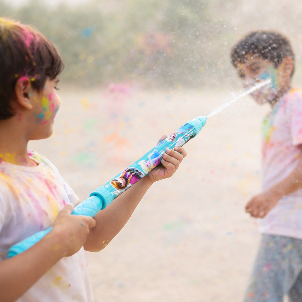 Kids Holi Frozen Water Pichkari 55.5 cm | Lightweight Easy-Grip Water Spray Toy for Children