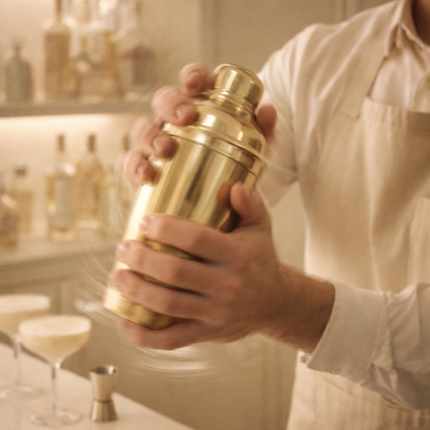 Elegant 500ml Gold Stainless Steel Cocktail Shaker – Classic Cobbler Shaker for Professional & Home Bar