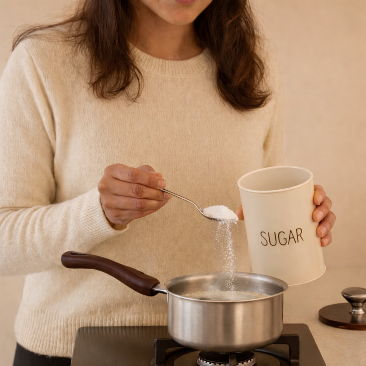 Suger Container Jar (White
