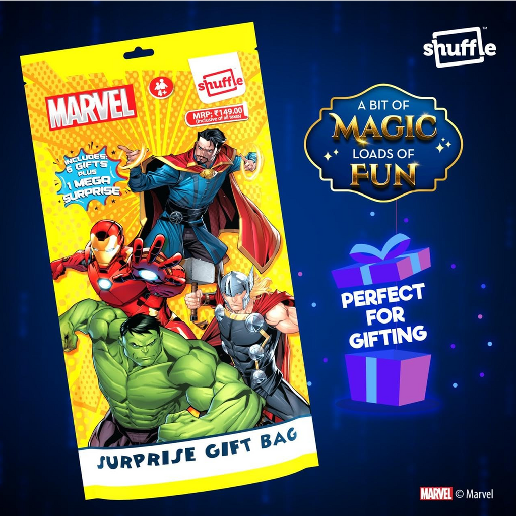 Shuffle Avengers Surprise Gift Bag - Superhero Themed Birthday Return Gift | Mystery Goodie Bag with 5 Exciting Surprises for Boys & Girls 1