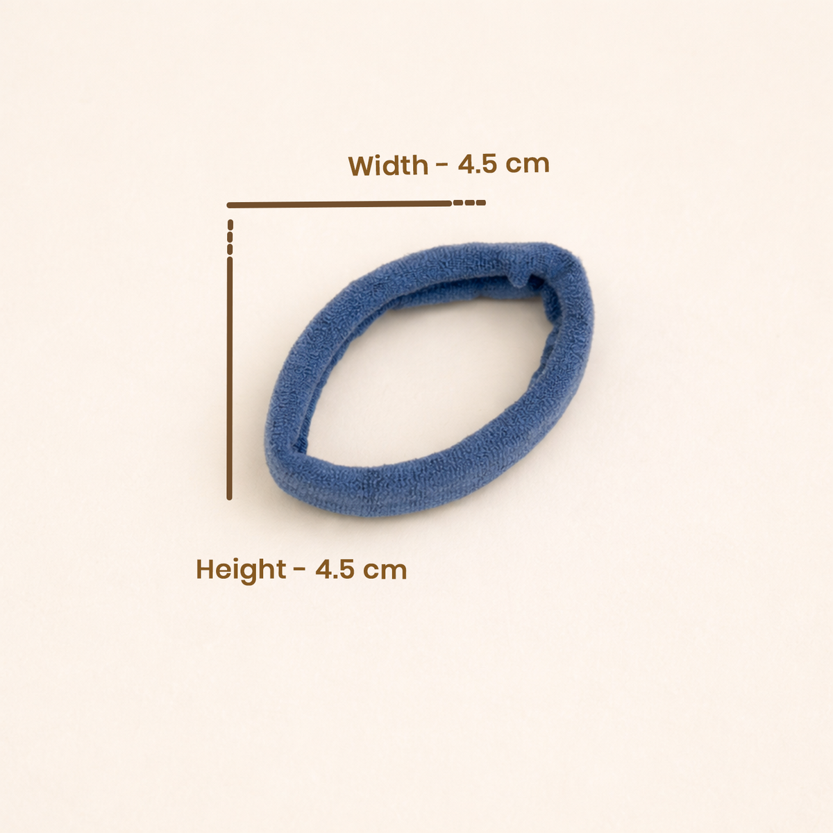 Soft Black Hair Ties for Women and Girls – Gentle, Non-Slip Elastic Hair Bands for Daily Wear and Secure Hairstyling, 4.5 cm Diameter